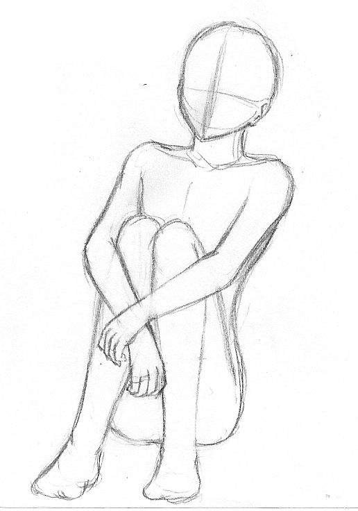 516x736 Sitting Poses - Sitting Drawing