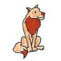 250x250 Sitting Fox - Sitting Fox Drawing