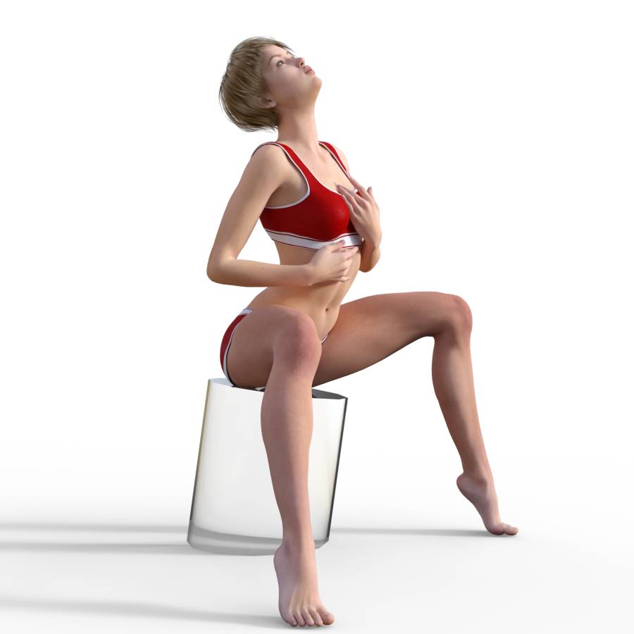 900x900 Figure Drawing Pose Offemale, Sensual, Casual, Sitting, Hands - Sitting Poses Drawing