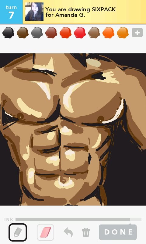 480x800 sixpack drawings - Six Pack Abs Drawing