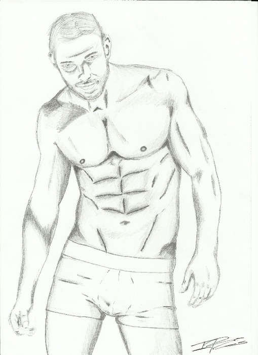 509x700 Art Picture Six Pack - Six Pack Abs Drawing. 