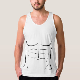 307x307 men's six pack tank tops zazzle - Six Pack Drawing