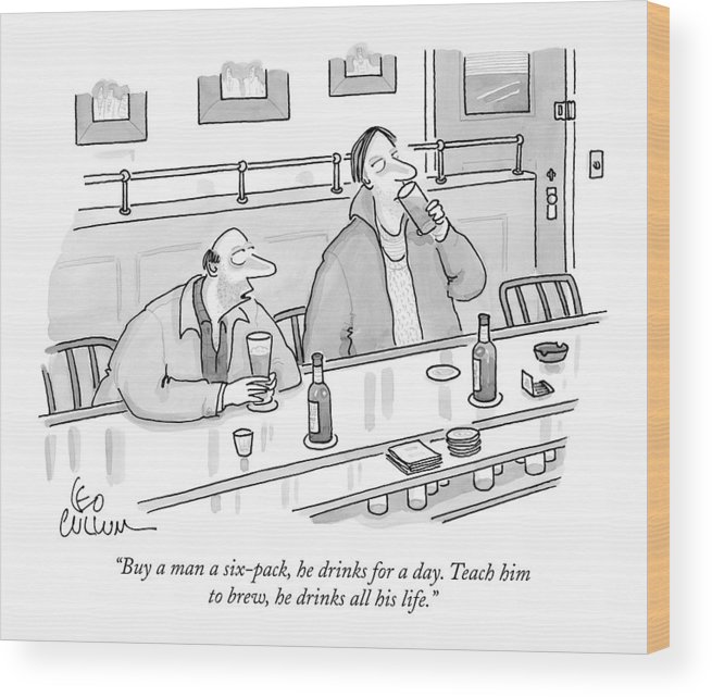 655x641 buy a man a six pack wood print - Six Pack Drawing