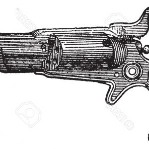 300x300 photostock vector a pair of crossed gun revolver handgun six - Six Shooter Drawing