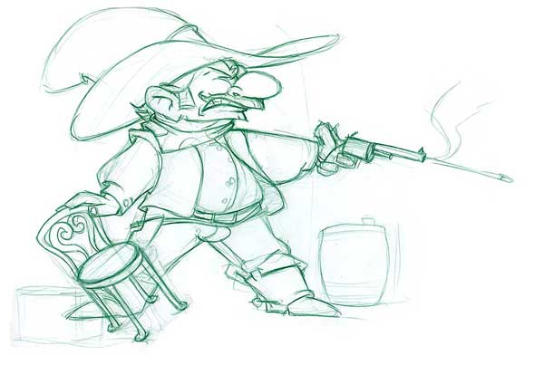 600x403 six theme drawings the drawing club - Six Shooter Drawing