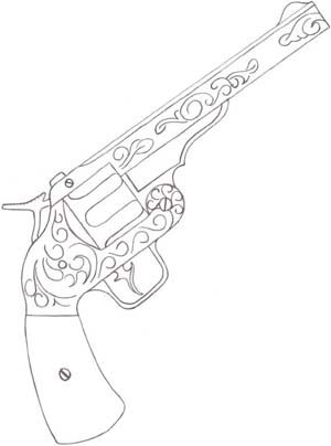 300x404 six shooter - Six Shooter Drawing
