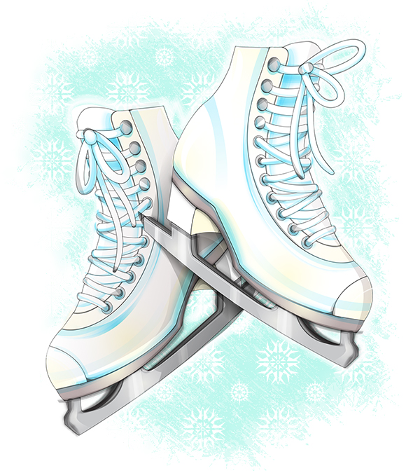 600x675 how to create ice skates in a softly drawn vector style in illustrator - Skate Drawing