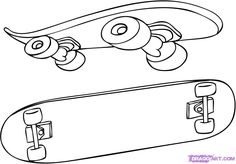 236x164 how to draw a skateboard art steps drawings, art sketches - Skateboard Drawing