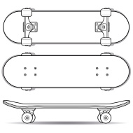 Skateboard Drawing at PaintingValley.com | Explore collection of ...