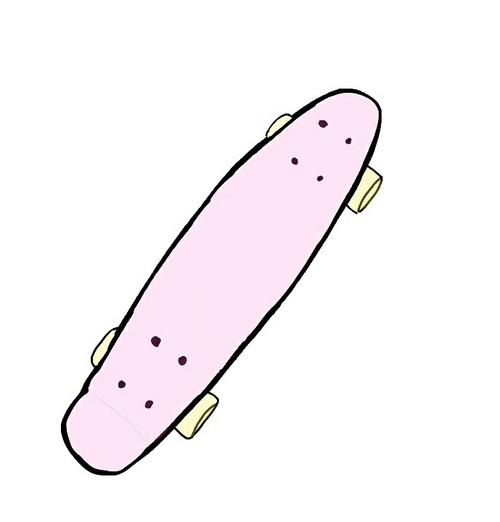 500x522 pennyboard - Skateboard Drawing