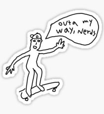 210x230 skateboard drawing stickers redbubble - Skateboard Drawing