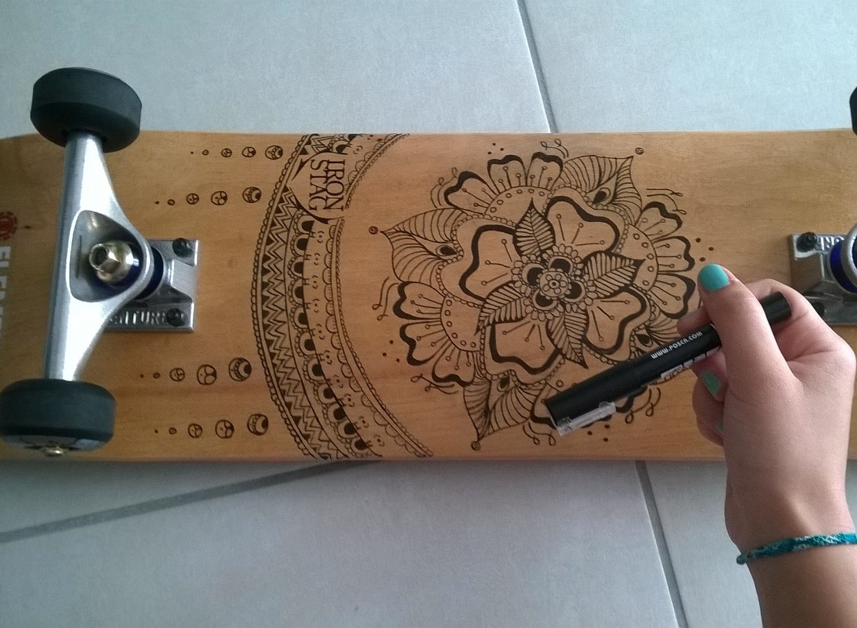1250x916 my drawings in my skateboard on we heart it - Skateboard Drawing Tumblr