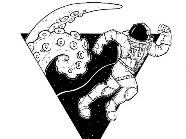 640x480 Drawn Astronaut Background Tumblr - Skateboard Drawing Tumblr