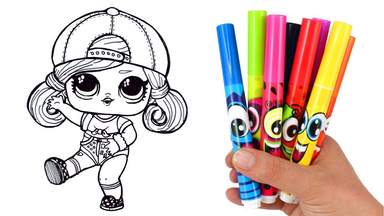 1280x720 how to draw lol doll skater girl lol surprise - Skater Girl Drawing