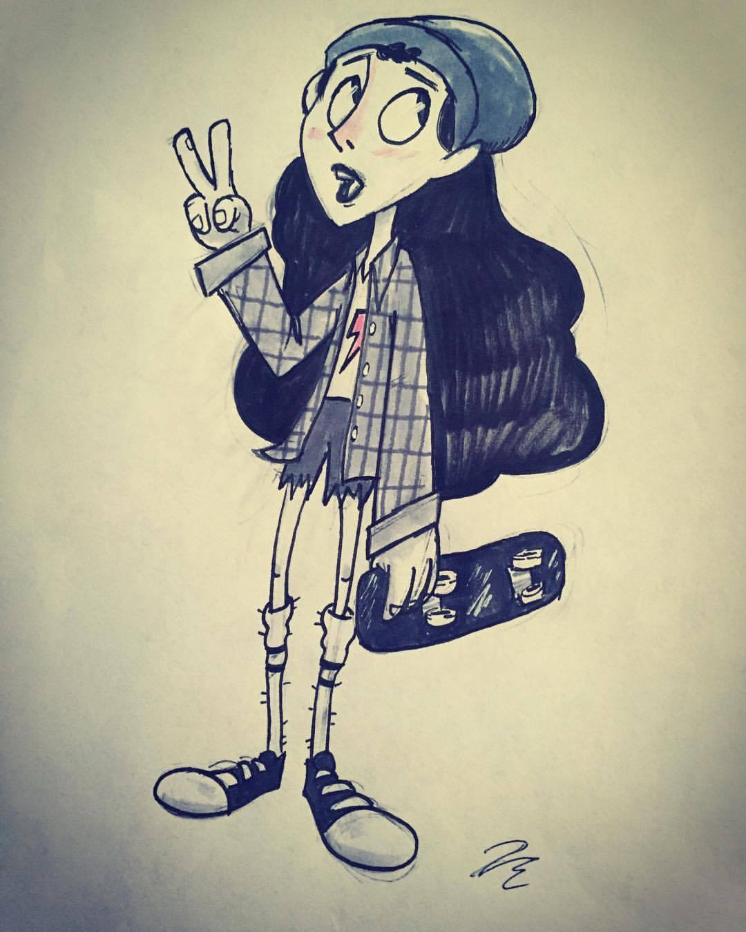 1080x1350 ryan eways skater - Skater Girl Drawing