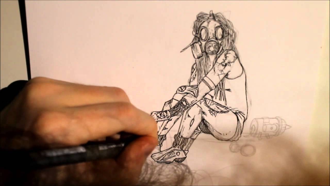 1280x720 skater girl - Skater Girl Drawing