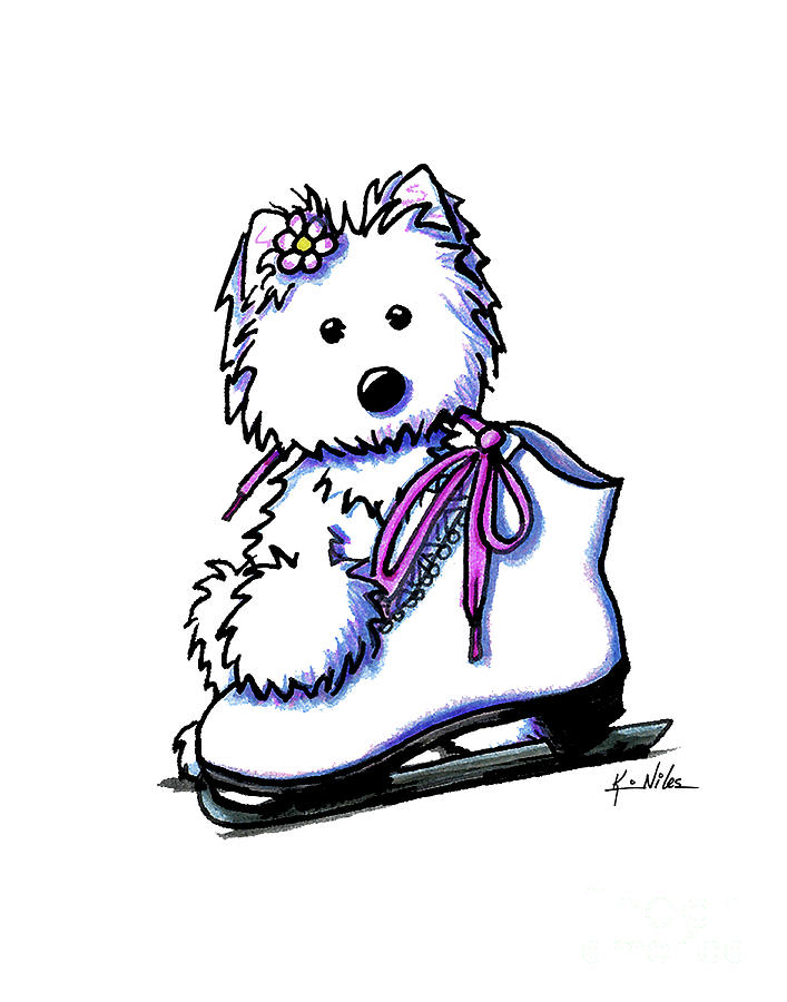 707x900 westie skater girl drawing - Skater Girl Drawing