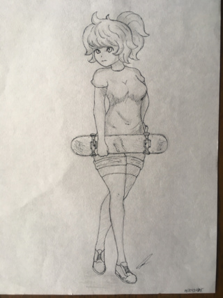 320x427 skatergirl drawings on paigeeworld pictures of skatergirl - Skater Girl Drawing