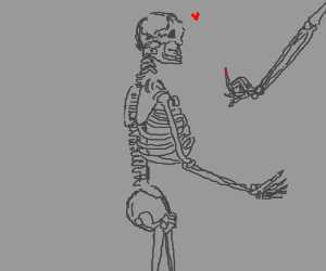 300x250 skeleton is in love with skeleton arm drawing - Skeleton Arm Drawing