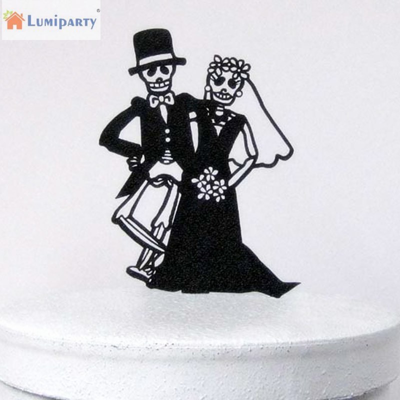 800x800 lumiparty creative wedding cake acrylic skeleton bride groom - Skeleton Bride And Groom Drawing
