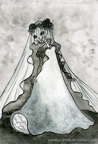 320x471 Skeletongirl Drawings On Paigeeworld Pictures Of Skeletongirl - Skeleton Bride And Groom Drawing