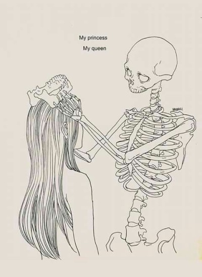 400x547 Skeleton Couple Tumblr - Skeleton Couple Drawing