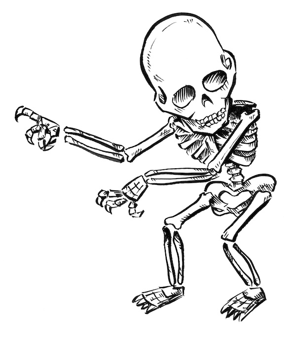 Easy Skeleton Sketch at PaintingValley.com | Explore collection of Easy