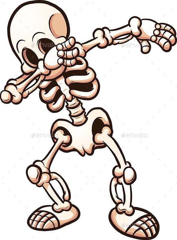 590x799 dabbing cartoon skeleton vector clip art illustration - Skeleton Drawing Cartoon