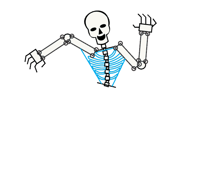 678x600 How To Draw A Skeleton Easy Drawing Guides - Skeleton Drawing Cartoon