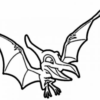 336x336 Dinosaur Skeleton Drawing Easy Cartoon Tutorial Raptor Baby Cute - Skeleton Drawing Easy