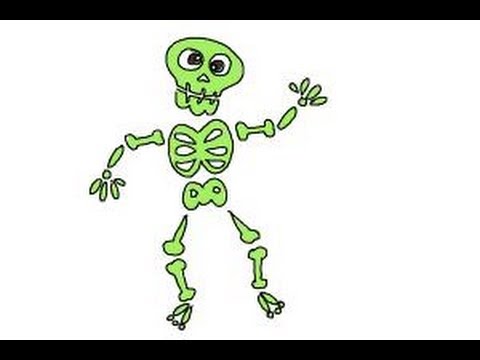 480x360 How To Draw Skeleton For Kids - Skeleton Drawing For Kids
