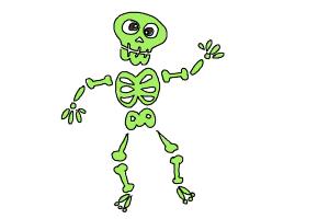 300x200 How To Draw Skeleton For Kids - Skeleton Drawing For Kids