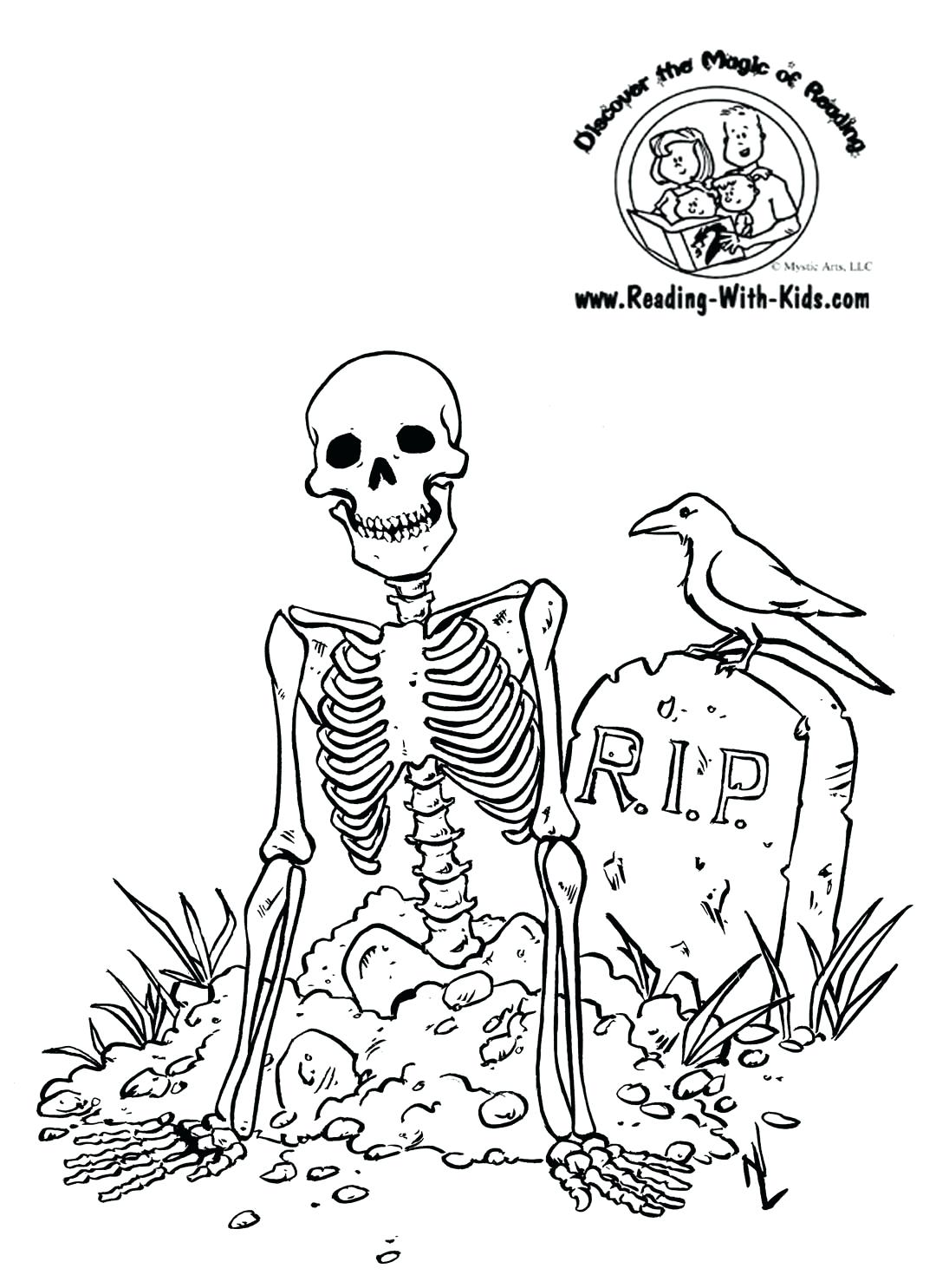 1080x1485 Free Printable Skeleton Coloring - Skeleton Drawing Halloween