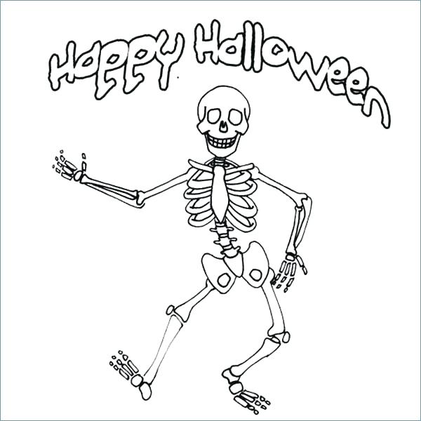 600x600 Skeleton Drawing Halloween For Free Download - Skeleton Drawing Halloween