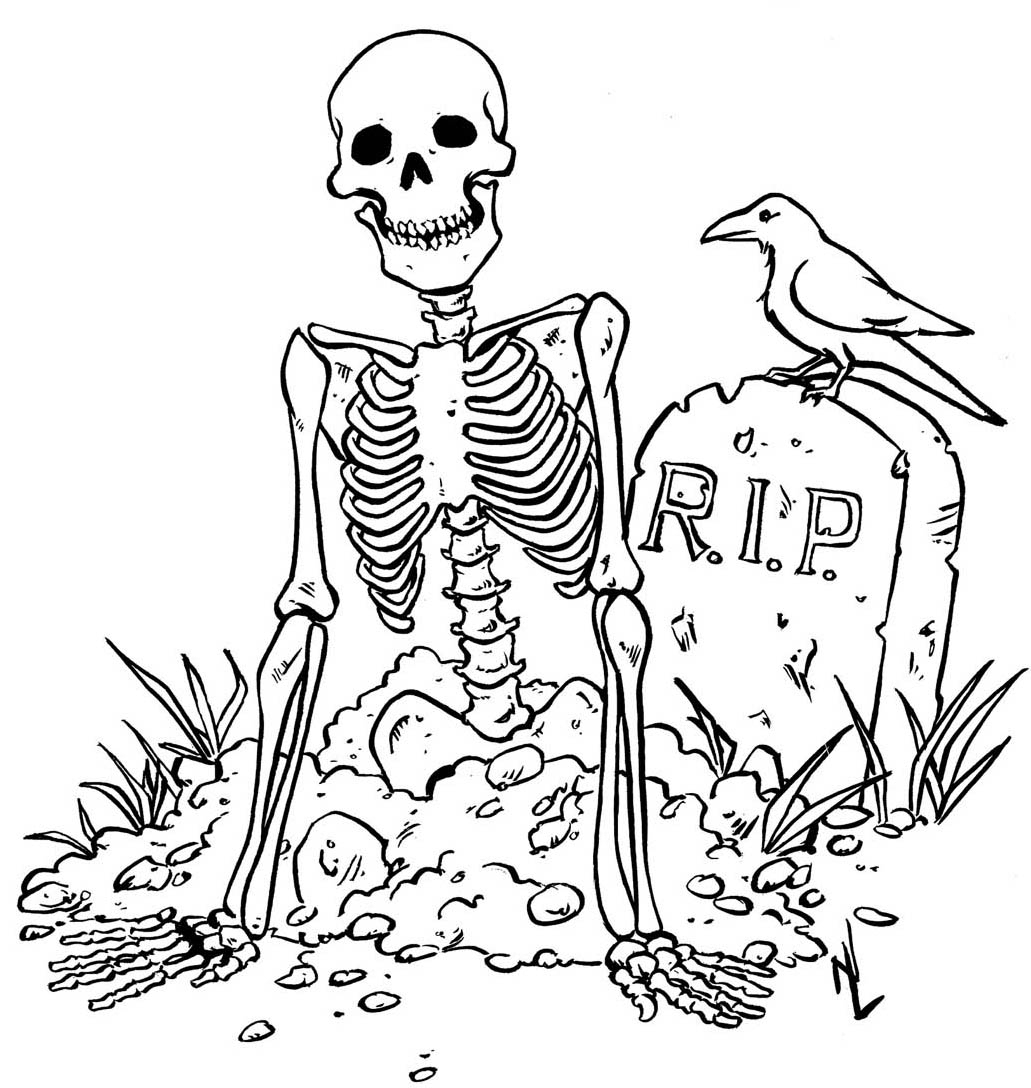 1031x1088 Skeleton Coloring Pages Cool Photos Halloween Coloring Pages - Skeleton Drawing Halloween