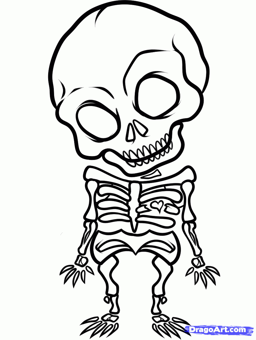 Skeleton Drawing Step By Step at Explore