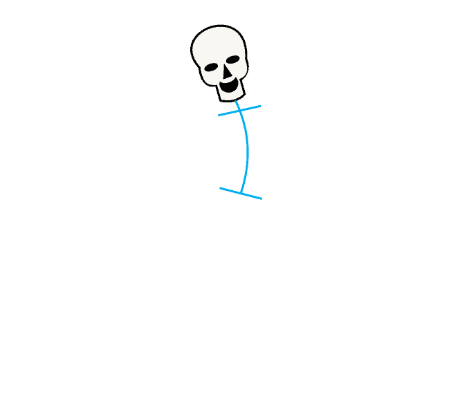 678x600 How To Draw A Skeleton Easy Drawing Guides - Skeleton Drawing Step By Step