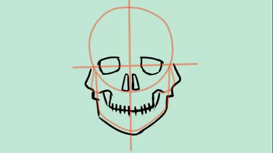 550x309 Ways To Draw A Skull - Skeleton Face Drawing