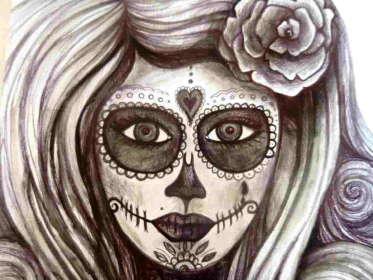 1264x948 Skeleton Skeleton Face Drawings Face Drawing At Getdrawingscom - Skeleton Face Drawing