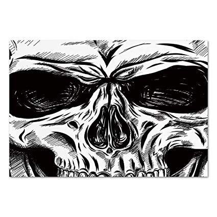 Skeleton Face Drawing Easy