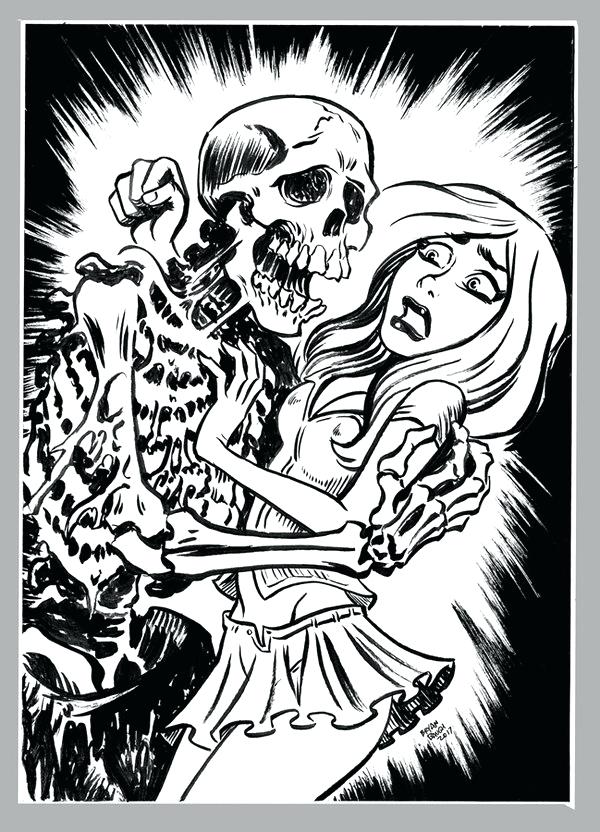 600x832 Drawing Skeleton - Skeleton Face Drawing Easy