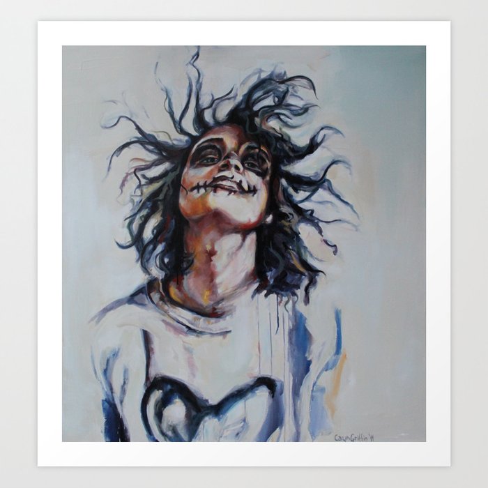 700x700 Skeleton Girl Art Print - Skeleton Girl Drawing