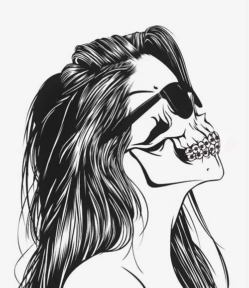 500x579 Skeleton Girl Uploaded - Skeleton Girl Drawing