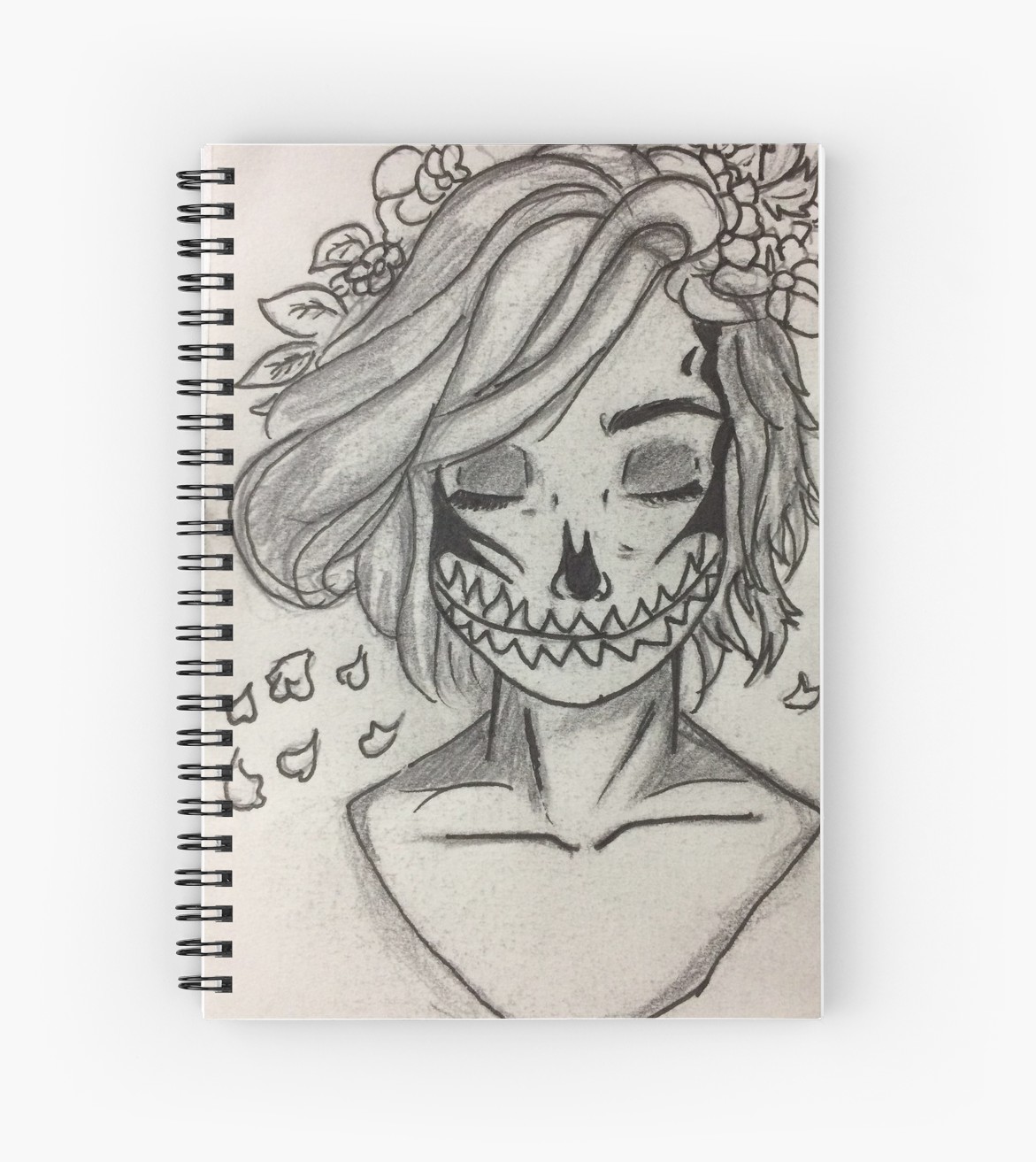1171x1313 Skeleton Girl Spiral Notebooks - Skeleton Girl Drawing