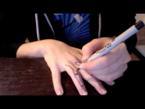 480x360 Bones Sharpie Tattoo - Skeleton Hand Drawing On Hand