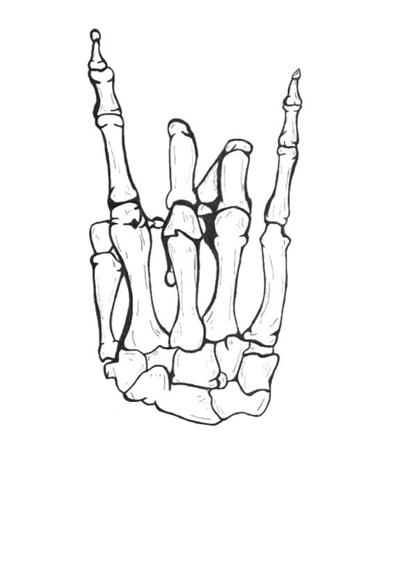 571x814 Tumblr Hand Skull Rock Skeleton Music Love Are Drawing Art - Skeleton Hand Drawing Tumblr