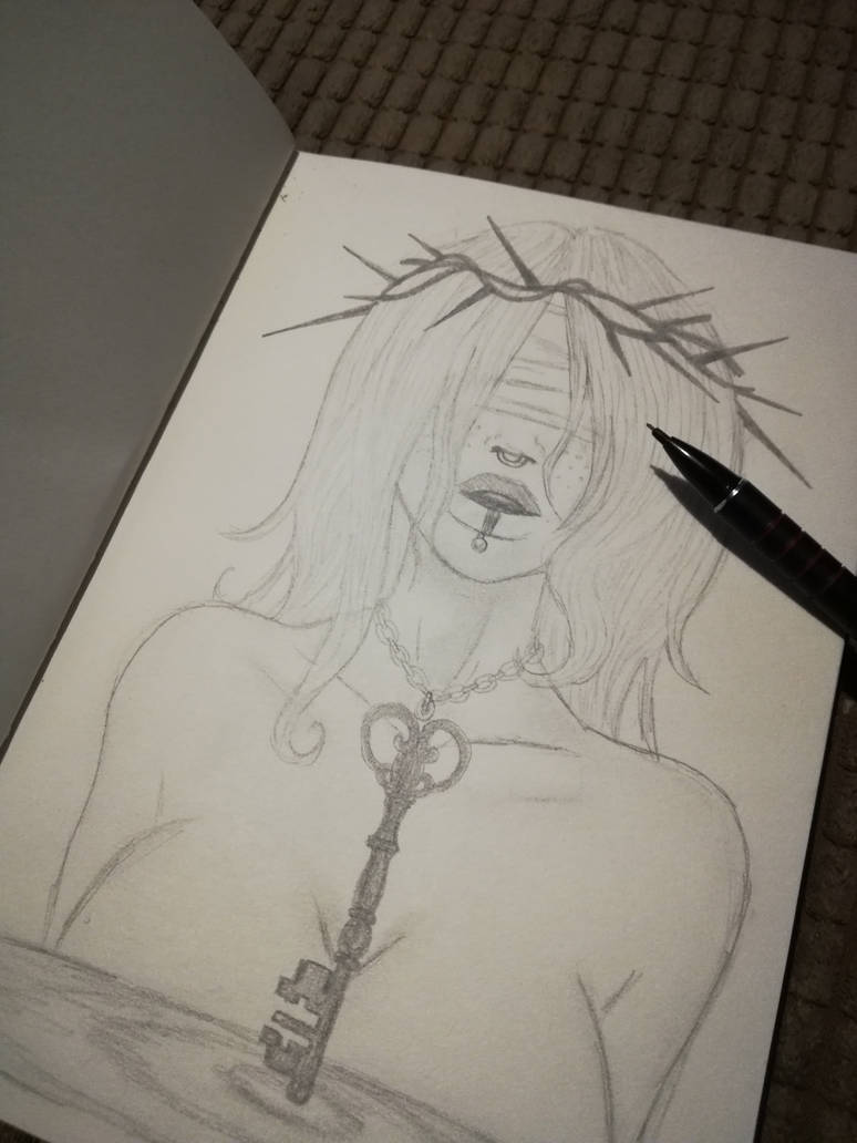 774x1032 day six draw a skeleton key - Skeleton Key Drawing