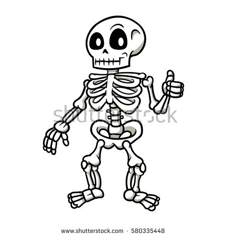 450x470 Cartoon Skeleton Images Group With Items - Skeleton Lying Down Drawing