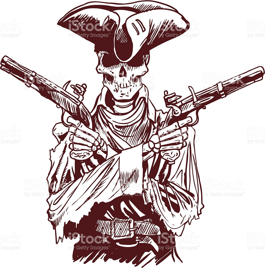 1012x1024 Drawn Sleleton Pirate - Skeleton Pirate Drawing