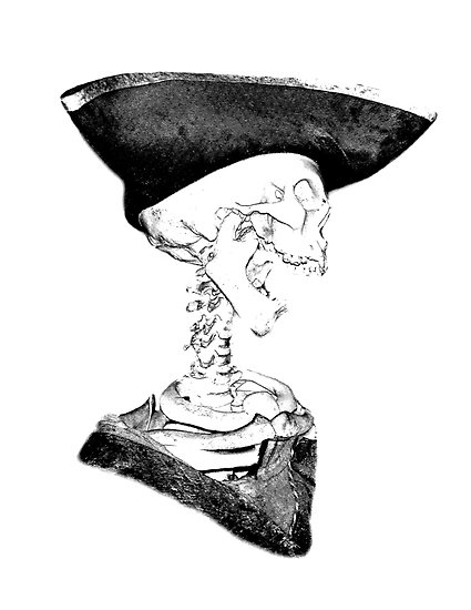 425x550 Halloween Skeleton Pirate! Digital Halloween Engraving Posters - Skeleton Pirate Drawing